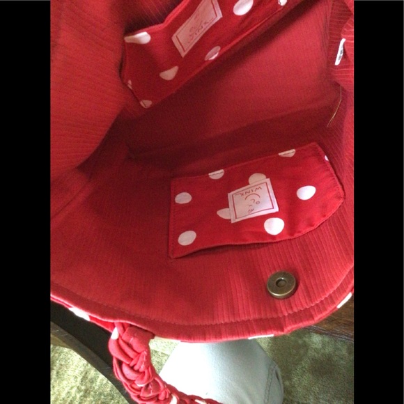 Winx Fabric Purse - Red with White polka dots - Picture 6 of 6
